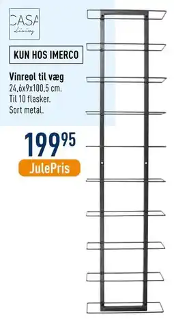 Imerco Vinreol til væg, DKK 199.95 tilbud
