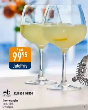 Imerco Encore ginglas, DKK 99.95 tilbud