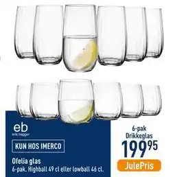 Imerco Ofelia glas, DKK 199.95 tilbud