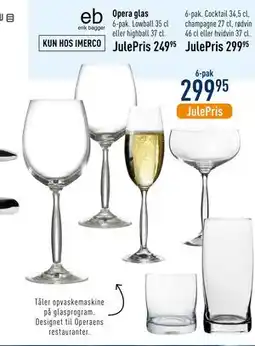 Imerco Opera glas, DKK 299.95 tilbud