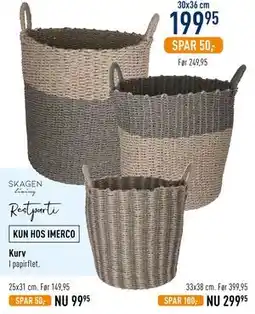 Imerco Kurv, DKK 199.95 tilbud