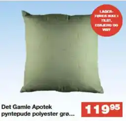Bauhaus Det Gamle Apotek pyntepude polyester grø... tilbud