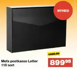 Bauhaus Mefa postkasse Letter 110 sort tilbud
