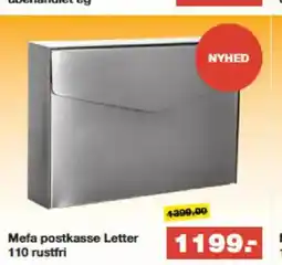 Bauhaus Mefa postkasse Letter 110 rustfri tilbud