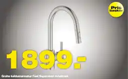 Bauhaus Grohe køkkenarmatur Feel Supersteel m/udtræk tilbud