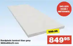 Bauhaus Bordplade laminat titan grey tilbud