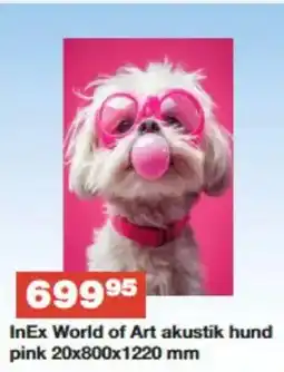 Bauhaus InEx World of Art akustik hund pink tilbud