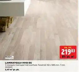 jem & fix LAMINATGULV HVID EG, DKK 219.83 tilbud