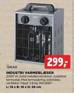 jem & fix INDUSTRI VARMEBLÆSER, DKK 299 tilbud