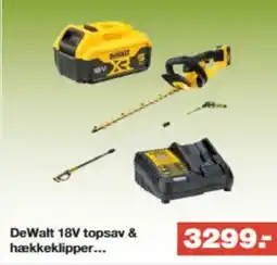 Bauhaus DeWalt 18V topsav & hækkeklipper. tilbud