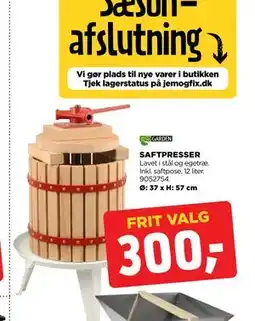 jem & fix SAFTPRESSER, DKK 300 tilbud