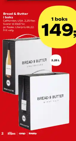 Kvickly Bread & Butter i boks tilbud