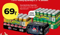 Kvickly Faxe Kondi eller Pepsi Max tilbud