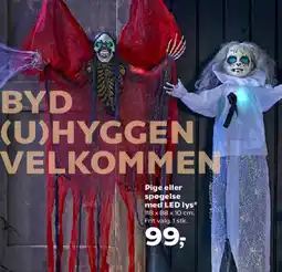 Kvickly Pige eller spøgelse med LED lys tilbud