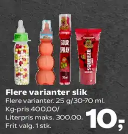 Kvickly Flere varianter slik tilbud