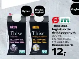 Kvickly Thise øko- logisk aktiv drikkeyoghurt tilbud