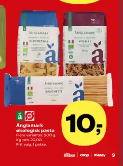 Kvickly Änglamark økologisk pasta tilbud