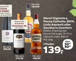 Kvickly Morel Gigondas, Pocas Colheita 2014, Linie Aquavit eller Southern Comfort tilbud