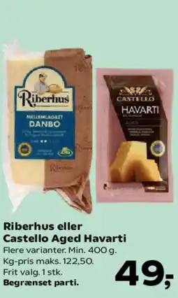 Kvickly Riberhus eller Castello Aged Havarti tilbud