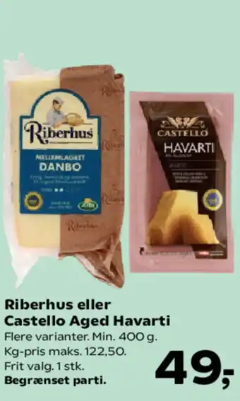 Kvickly Riberhus eller Castello Aged Havarti tilbud