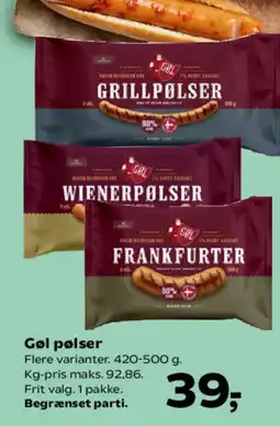 Kvickly Gøl pølser tilbud
