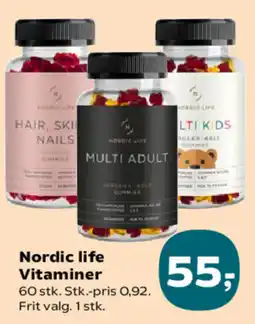 Kvickly Nordic life Vitaminer tilbud