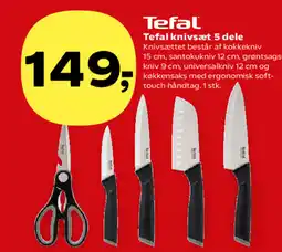 Kvickly Tefal Tefal knivsæt 5 dele tilbud