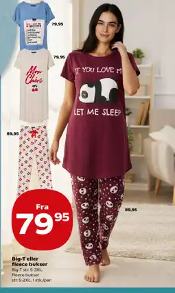 Kvickly Big-T eller fleece bukser tilbud