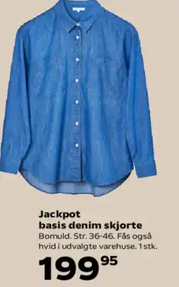 Kvickly Jackpot basis denim skjorte tilbud