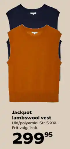 Kvickly Jackpot lambswool vest tilbud
