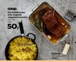 Kvickly coop Kartoffelmoser eller digitalt stegetermometer tilbud