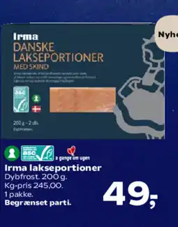 Kvickly Irma lakseportioner tilbud