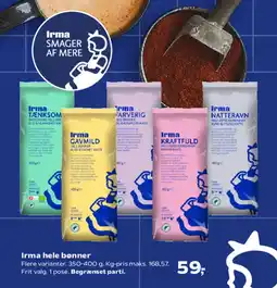 Kvickly Irma hele bønner tilbud