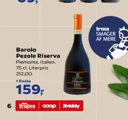 Kvickly Barolo Pezole Riserva tilbud