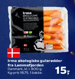 Kvickly Irma økologiske gulerødder fra Lammefjorden tilbud