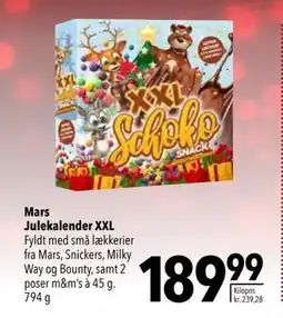 Citti Mars Julekalender XXL, DKK 189.99 tilbud