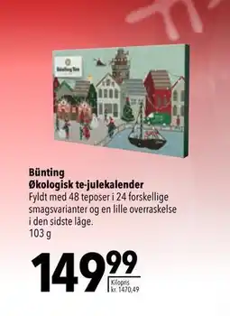 Citti Bünting Økologisk te-julekalender, DKK 149.99 tilbud