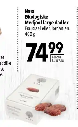 Citti Nara Økologiske Medjool large dadler, DKK 74.99 tilbud