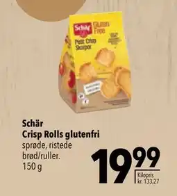 Citti Schär Crisp Rolls glutenfri, DKK 19.99 tilbud