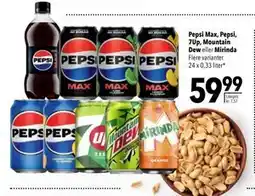 Citti Pepsi Max, Pepsi, 7Up, Mountain Dew eller Mirinda, DKK 59.99 tilbud