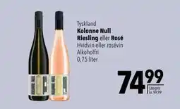 Citti Kolonne Null Riesling eller. Rosé, DKK 74.99 tilbud