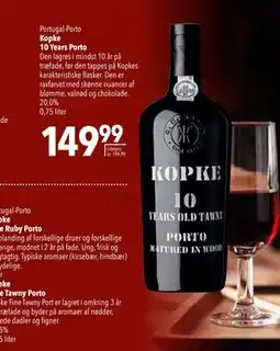 Citti Kopke 10 Years Porto, DKK 149.99 tilbud