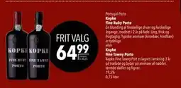 Citti Kopke Fine Ruby Porto eller Kopke Fine Tawny Porto, DKK 64.99 tilbud