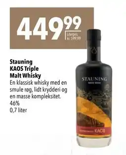 Citti Stauning KAOS Triple Malt Whisky, DKK 449.99 tilbud