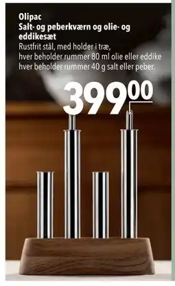 Citti Olipac Salt- og peberkværn og olie- og eddikesæt., DKK 399 tilbud