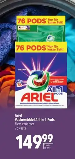 Citti Ariel Vaskemiddel All-in-1 Pods, DKK 149.99 tilbud