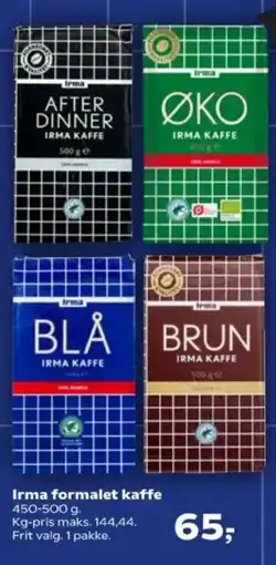SuperBrugsen Irma formalet kaffe tilbud