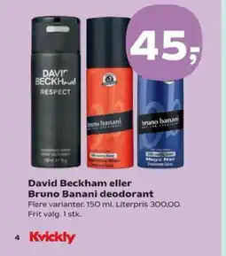 SuperBrugsen David Beckham eller Bruno Banani deodorant tilbud