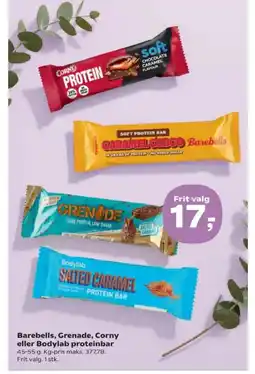 SuperBrugsen Barebells, Grenade, Corny eller Bodylab proteinbar tilbud