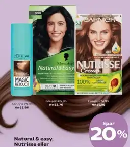 SuperBrugsen Natural & easy, Nutrisse eller Magic hårfarve tilbud